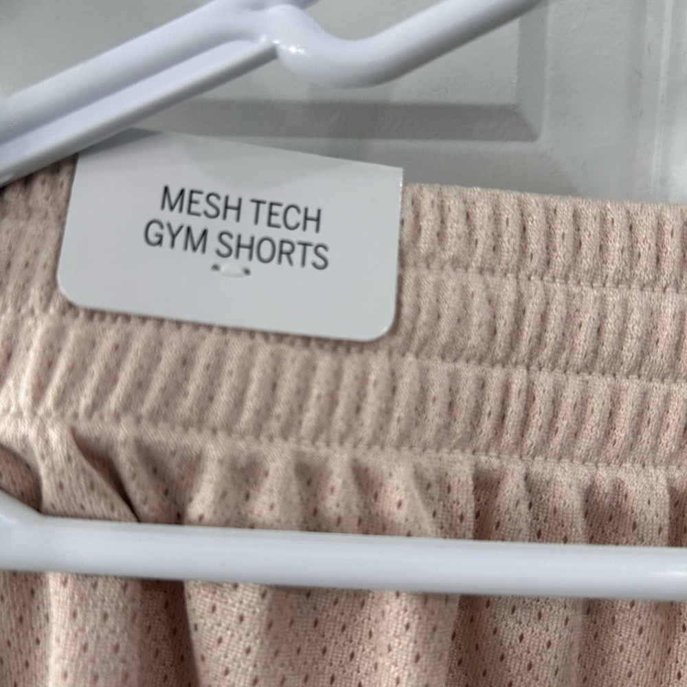 NWT Victoria's Secret PINK Mesh Tech Gym Shorts Dusty Iris Sz M Workout Running - Picture 4 of 9